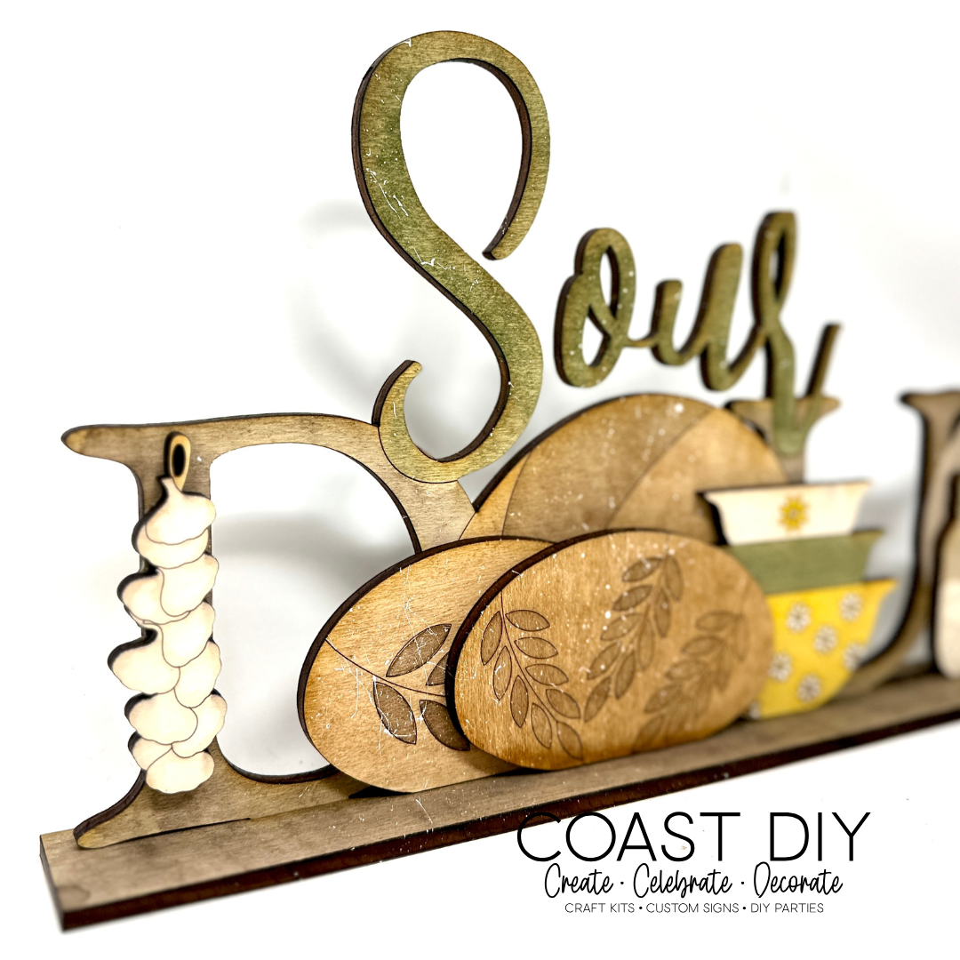 Sourdough Word Shelf Sitter craft kit