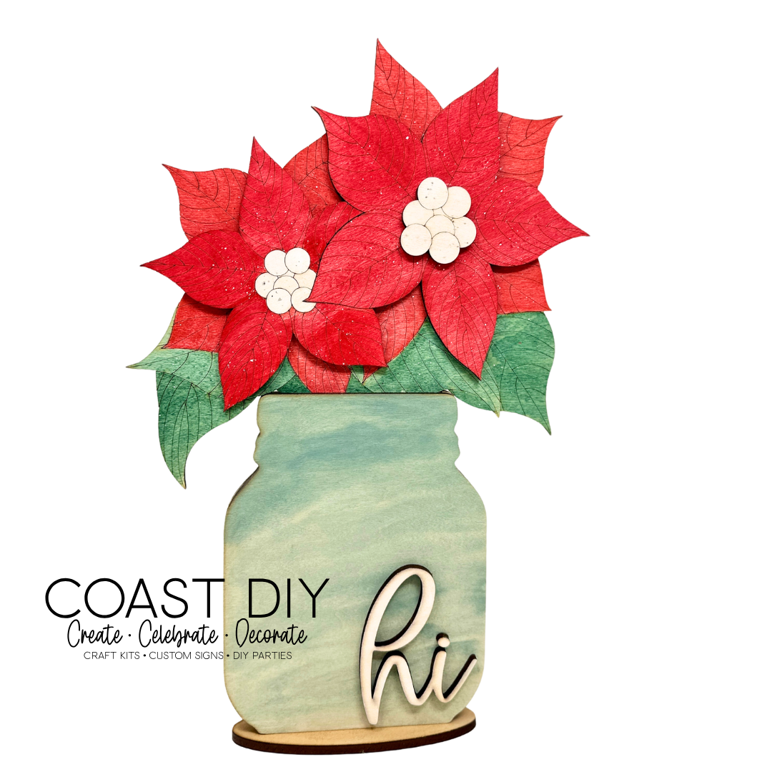 Interchangeable Mason Jar 18" Round Sign OR Shelf Sitter Craft Kit