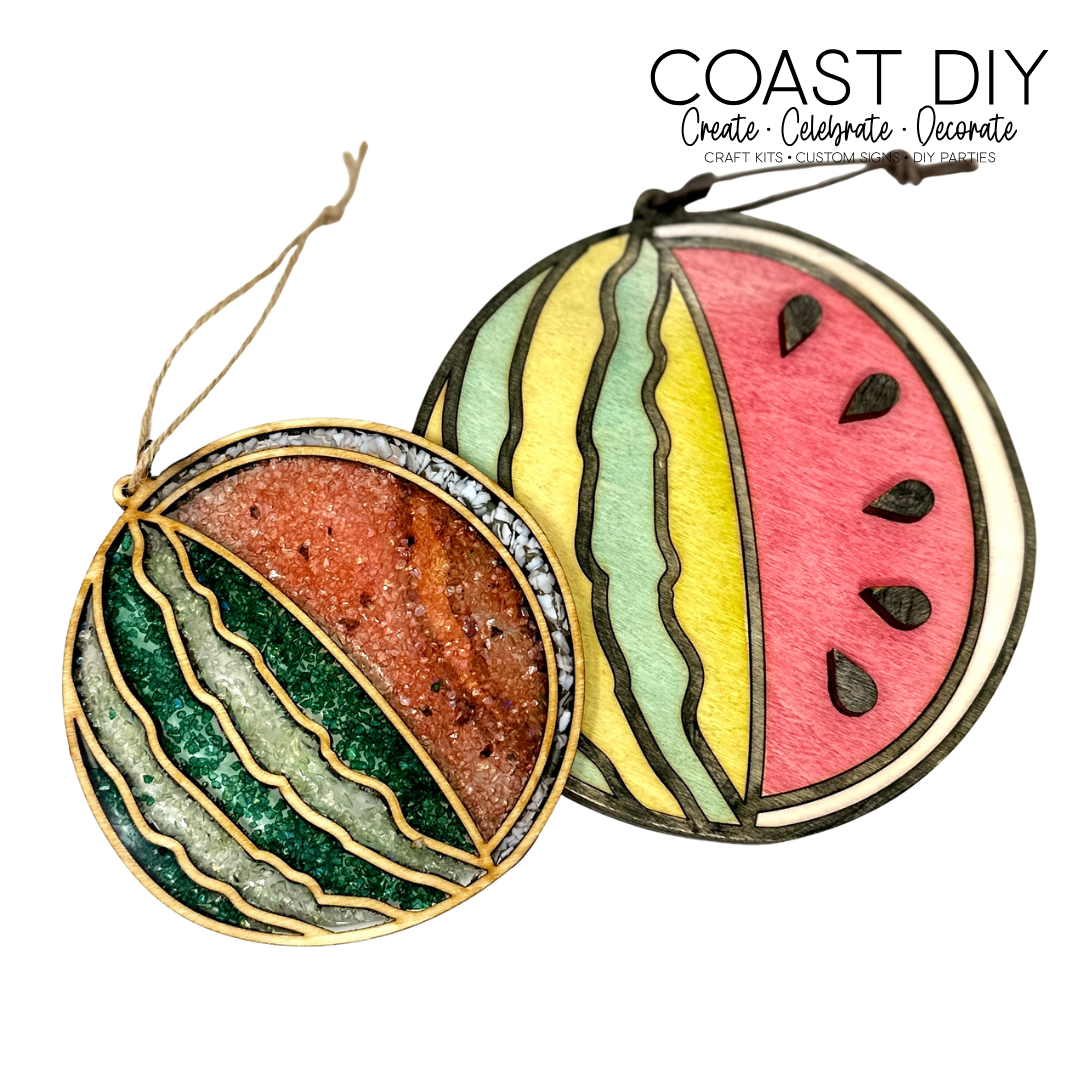 Faux Stain Glass Watermelon