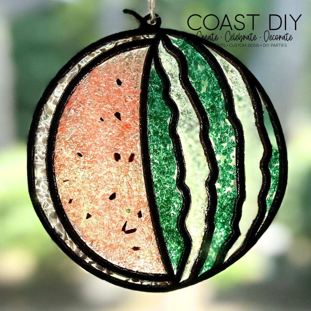 Faux Stain Glass Watermelon