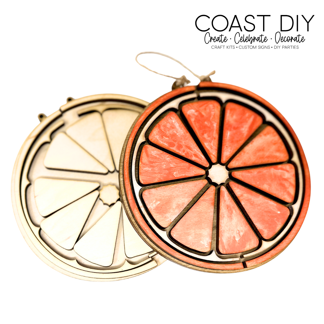 Faux Stain Glass Citrus Slice