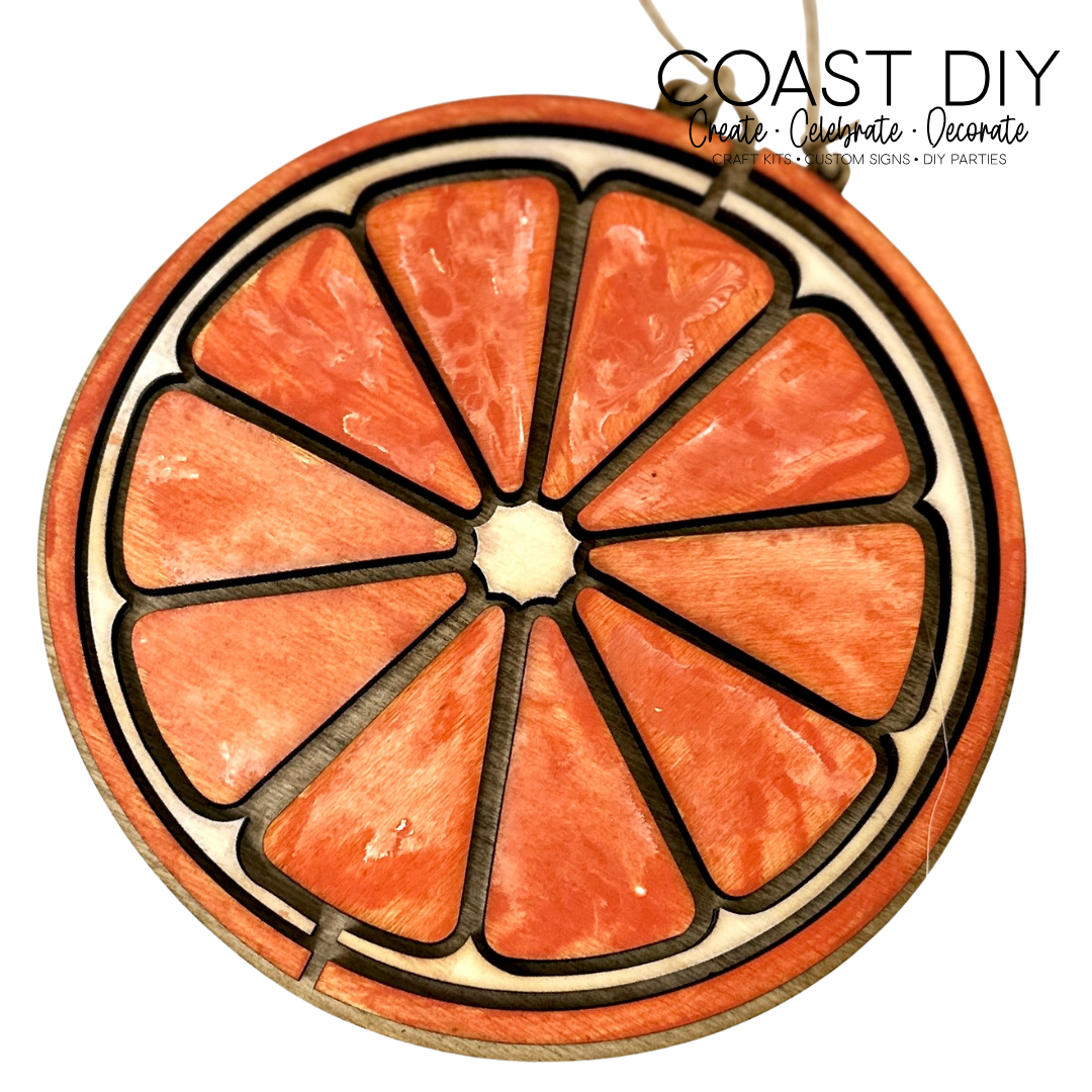 Faux Stain Glass Citrus Slice