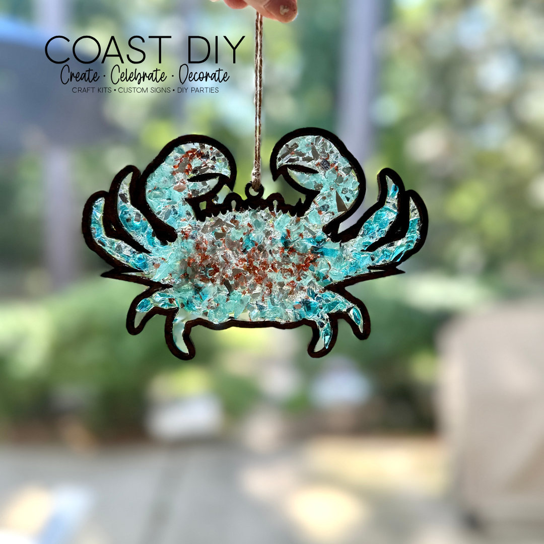 Faux Stained Glass Crab
