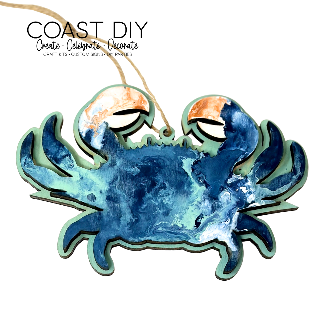 Faux Stained Glass Crab