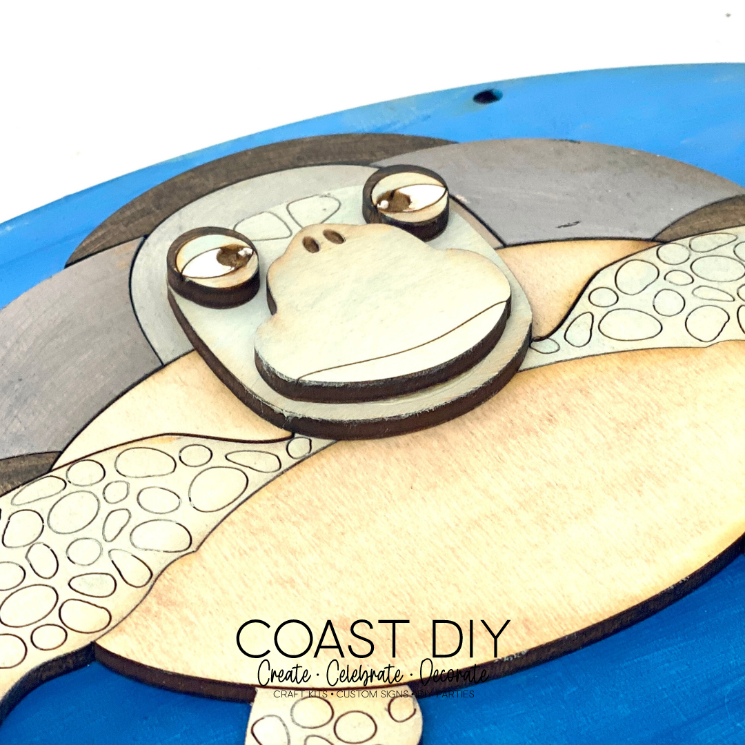 Oval Sea Turtle Sign