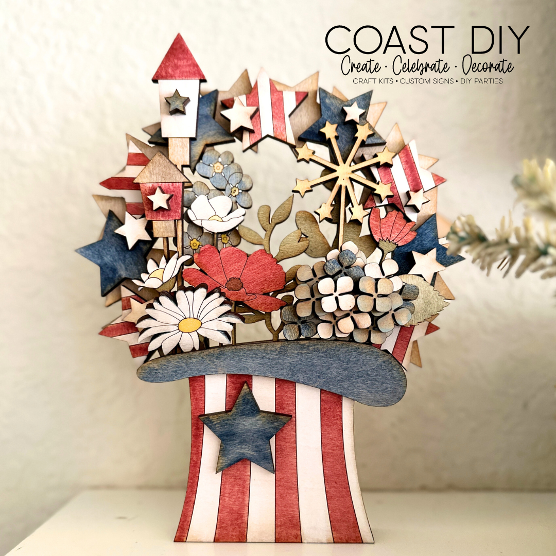 Patriotic Hat Vase