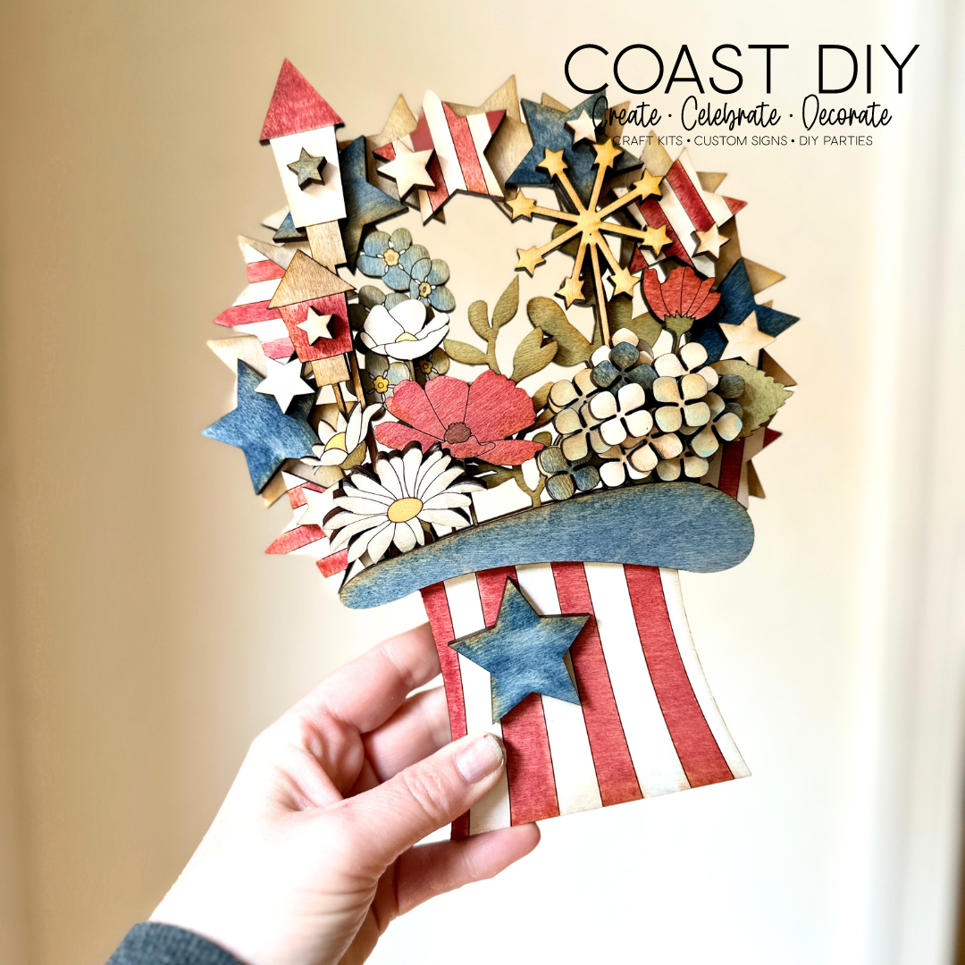 Patriotic Hat Vase