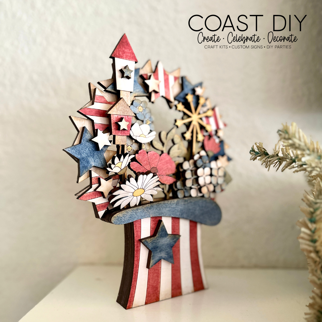 Patriotic Hat Vase