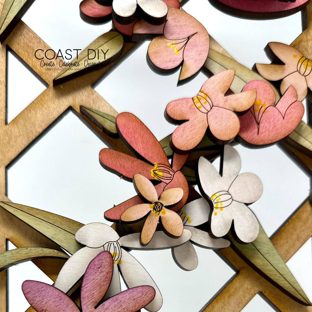 Trellis with Hummingbird Feeder