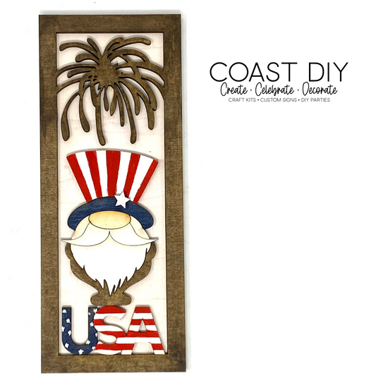Patriotic USA Frame Sign
