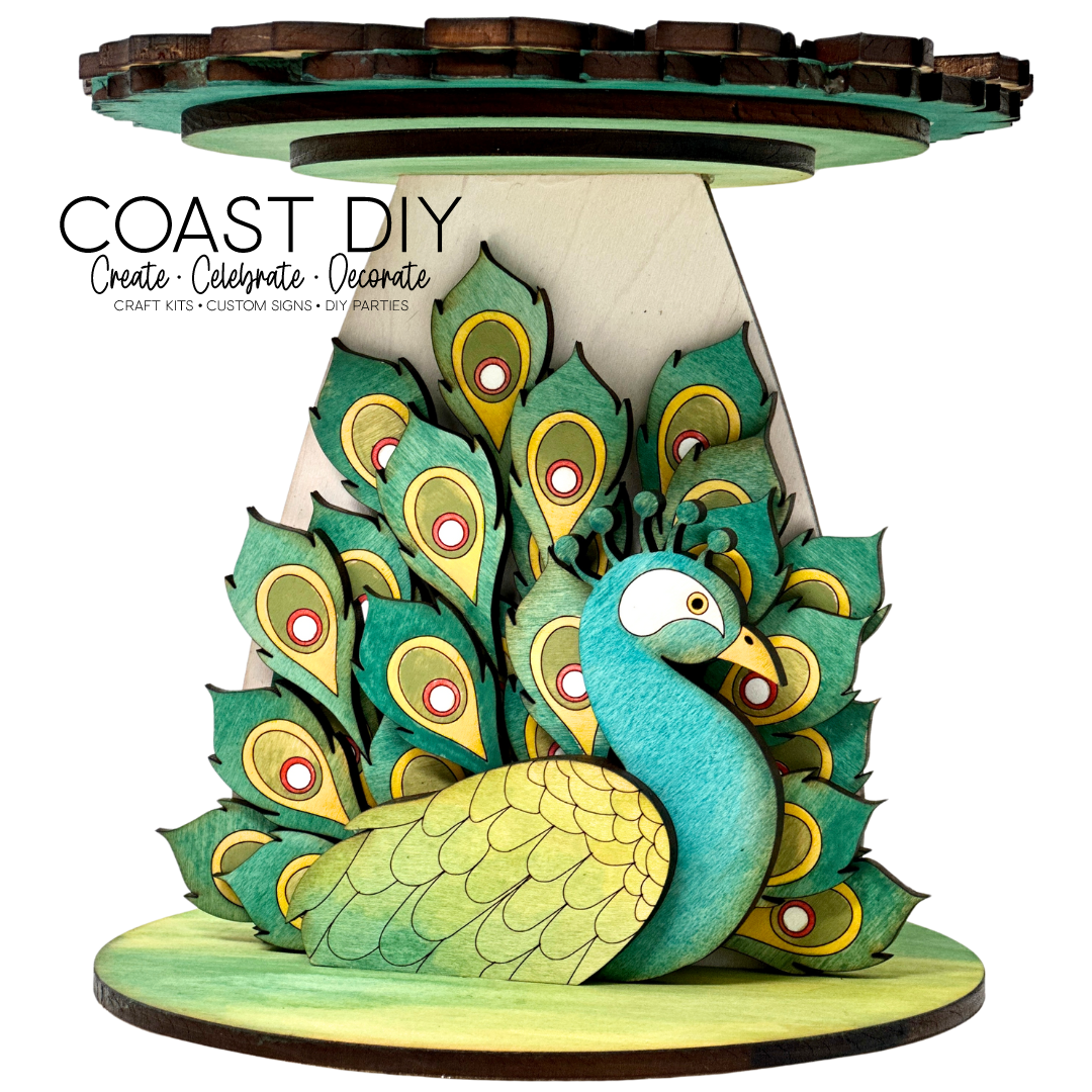 Peacock Candle Holder Craft Kit