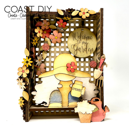 Trellis Bench with Garden Gnome Craft Kit