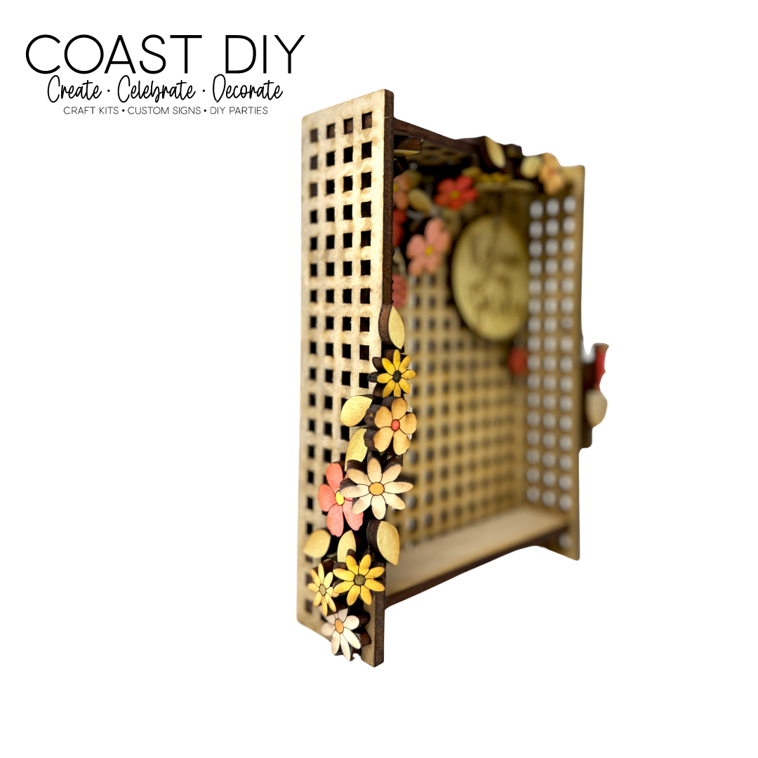 Trellis Bench with Garden Gnome Craft Kit