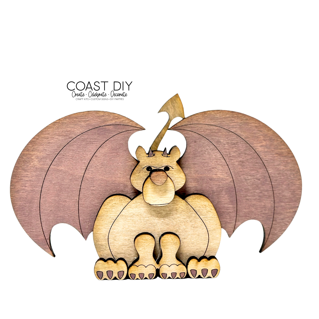 Trio of Gargoyles with stain