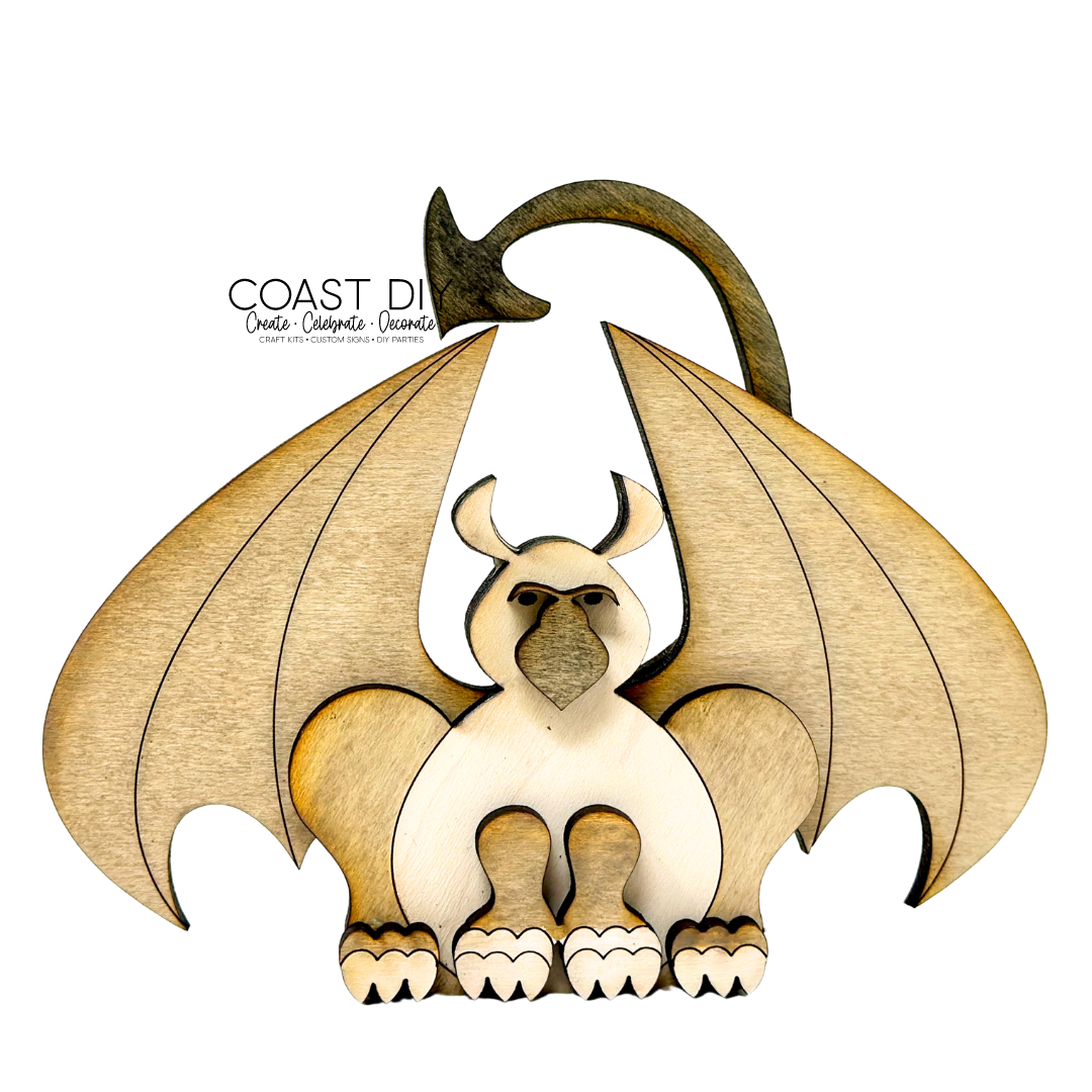 Trio of Gargoyles with stain