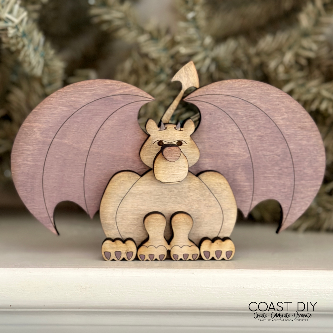 Trio of Gargoyles with stain