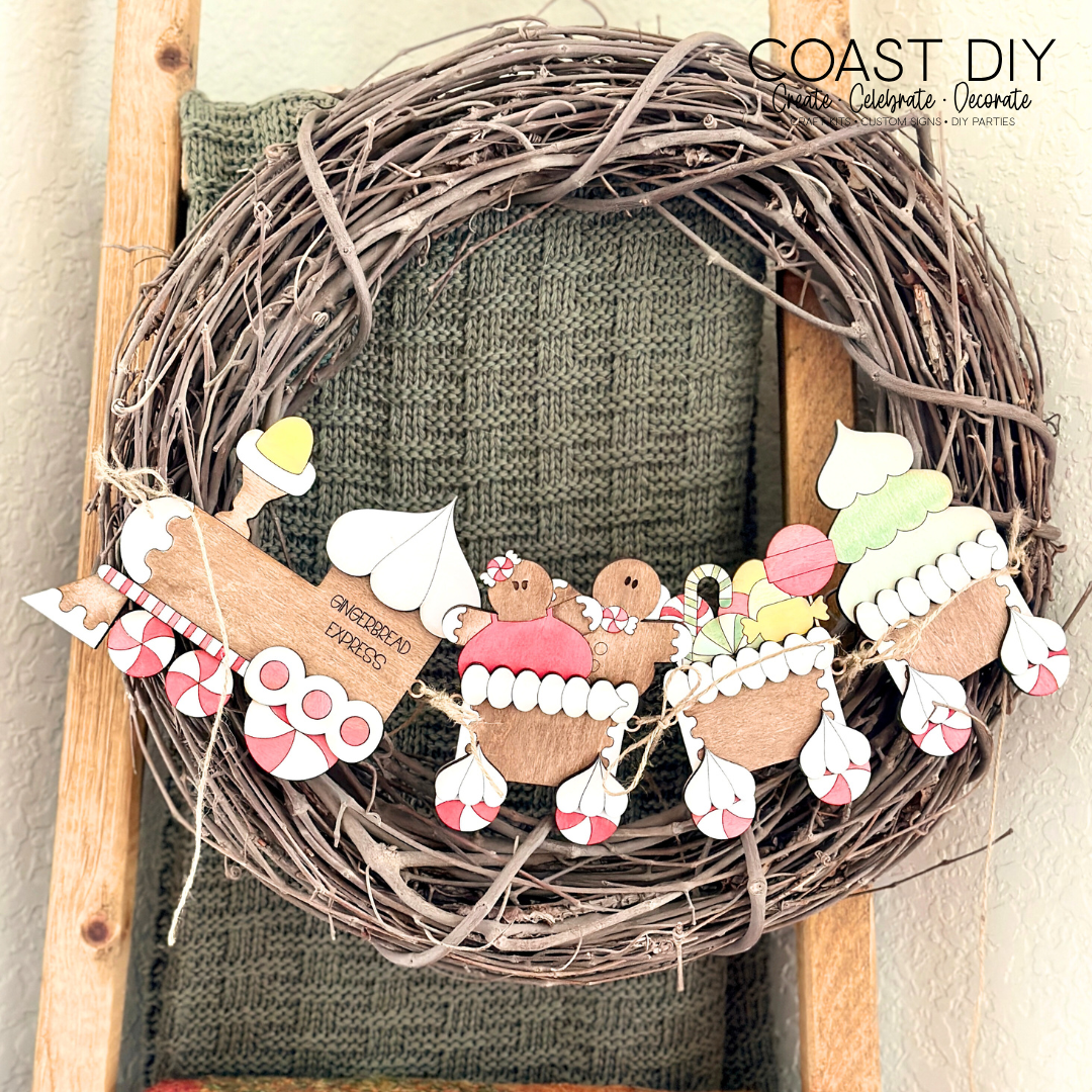 Gingerbread Train Garland