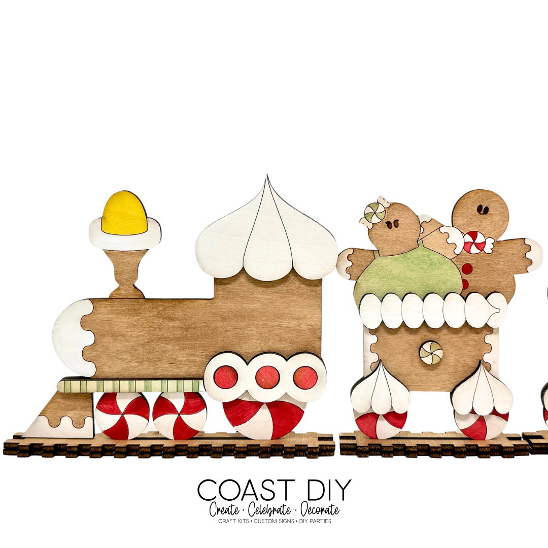 Gingerbread Train Shelf Sitter