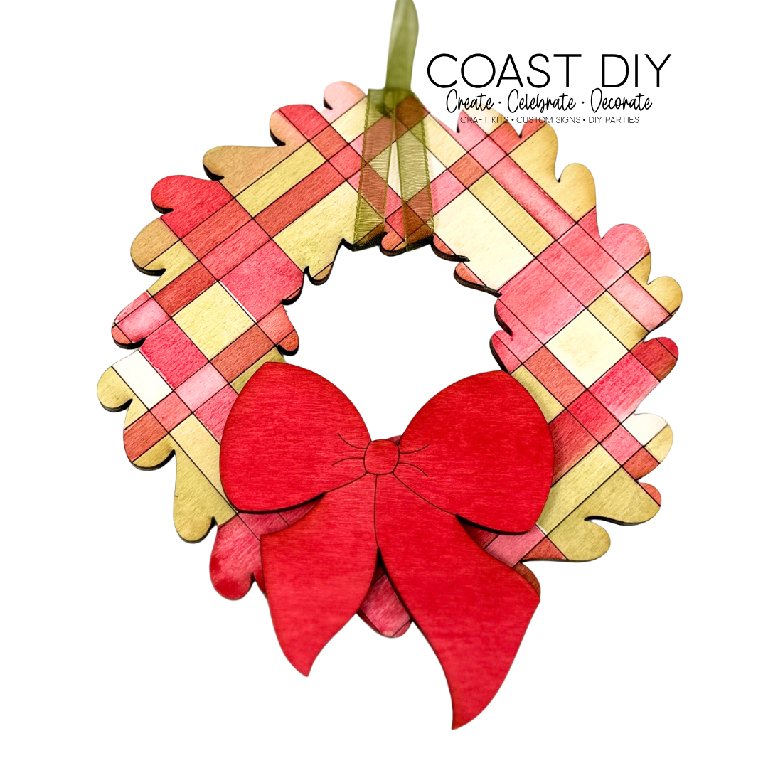 Wreath ornament with Bow Craft Kit