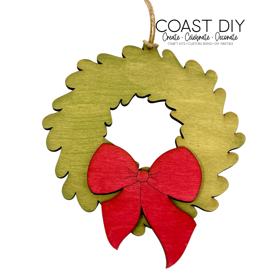 Wreath ornament with Bow Craft Kit