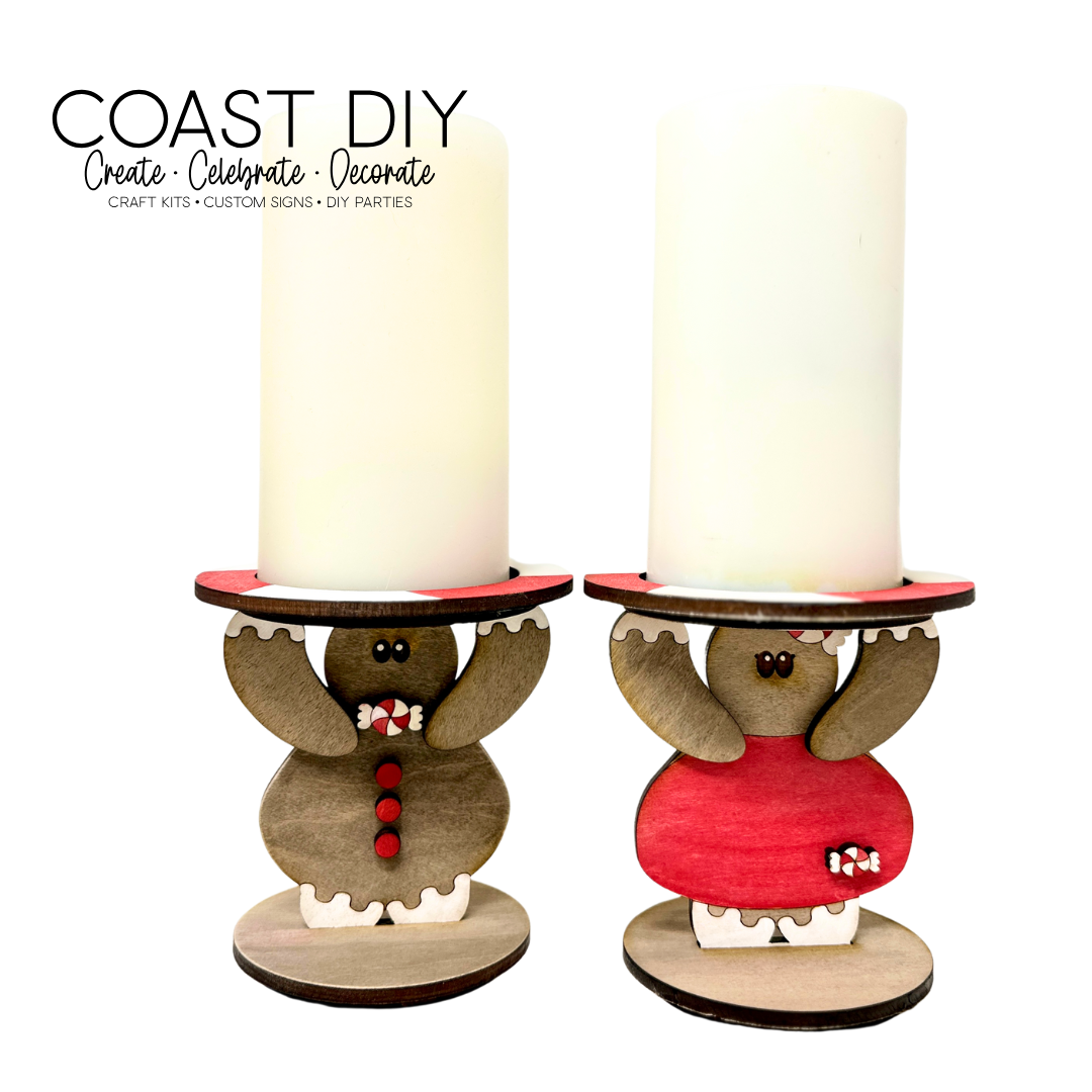 Gingerbread Candle Holders Craft Kit