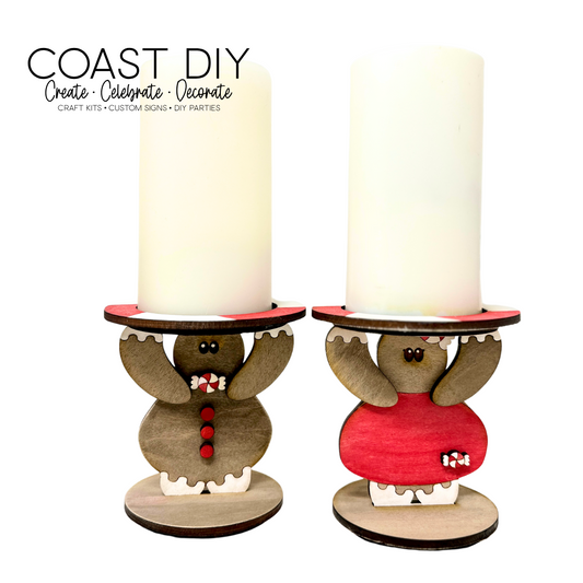 Gingerbread Candle Holders Craft Kit
