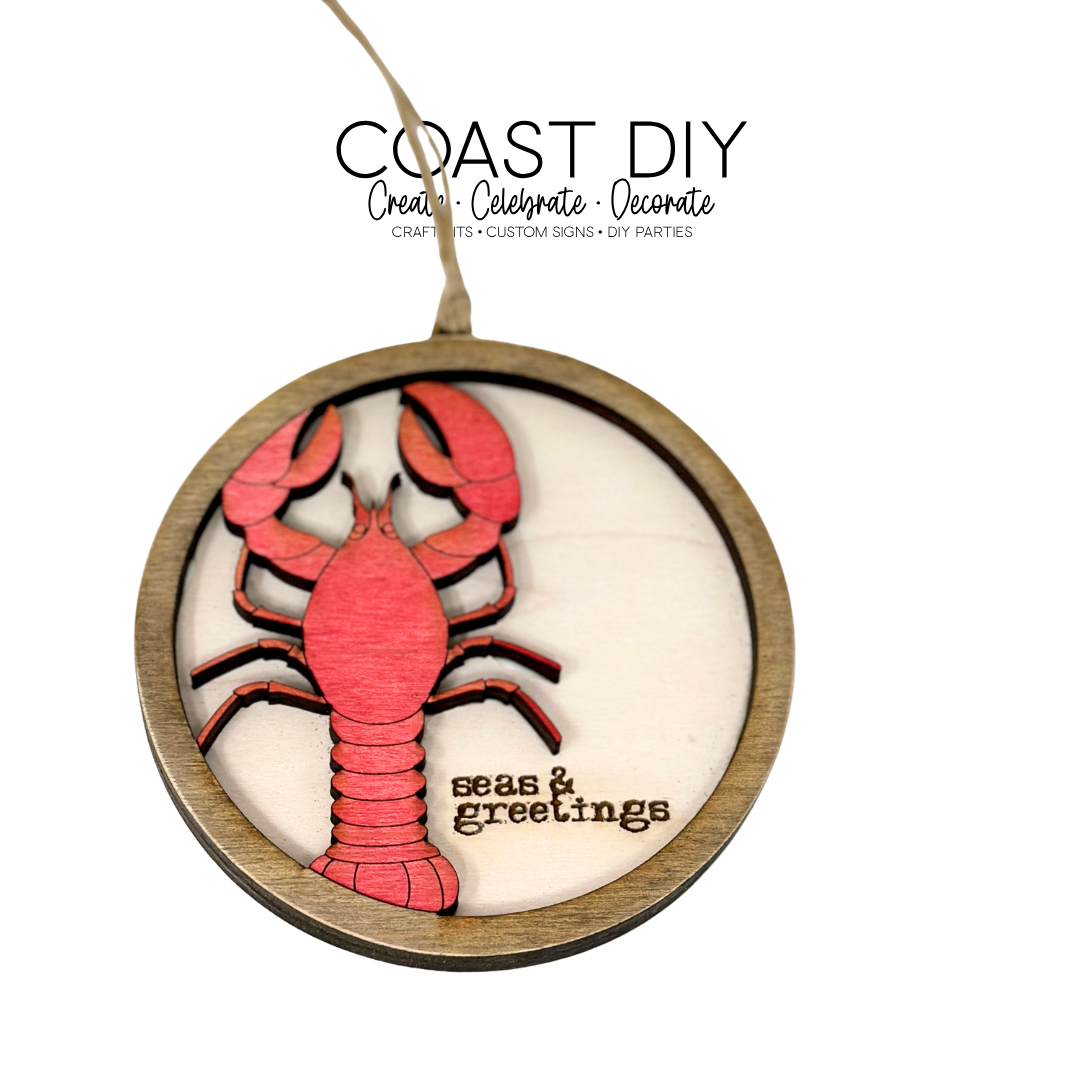 Seas and Greetings Lobster Ornament Craft Kit
