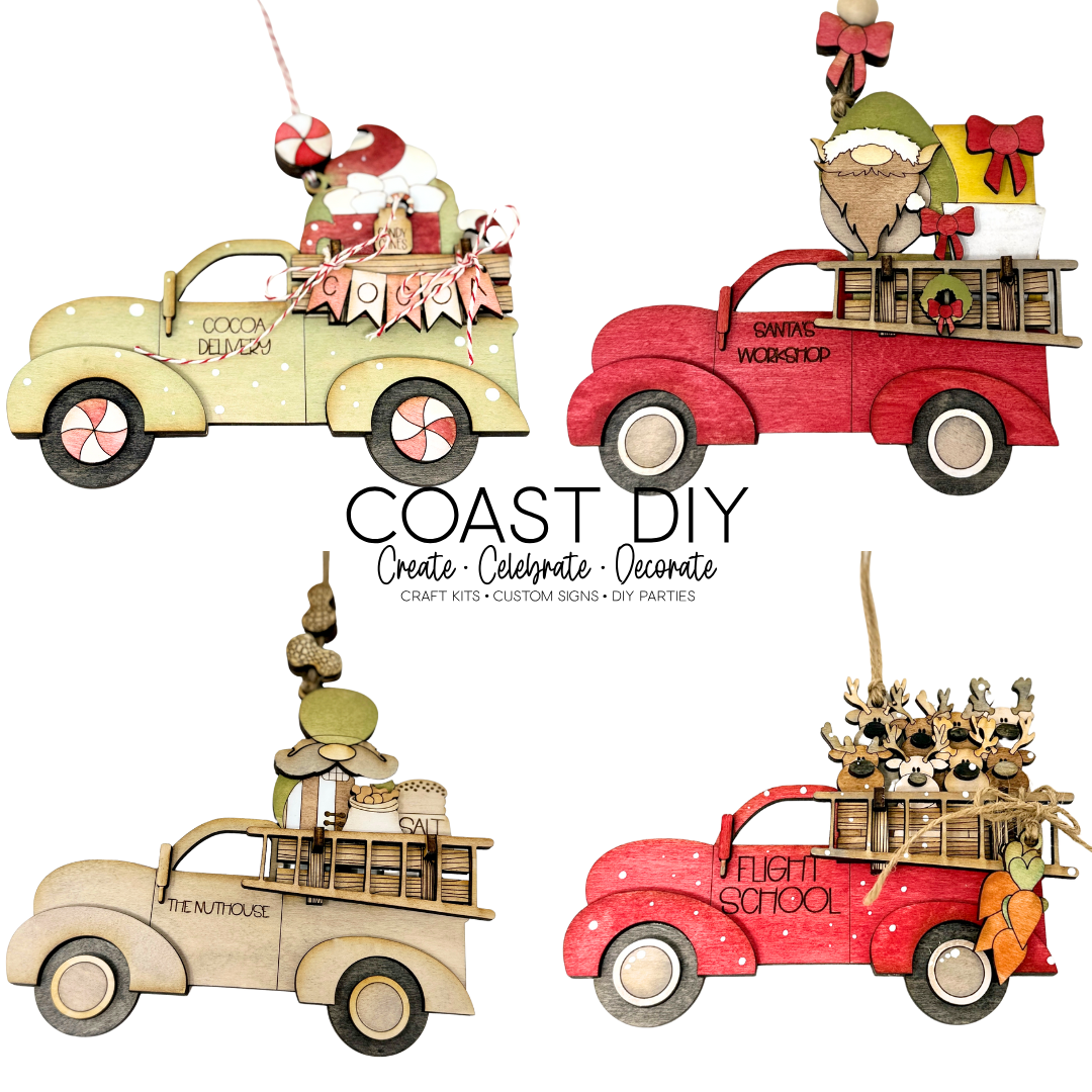 Vintage Truck Ornament Craft Kits