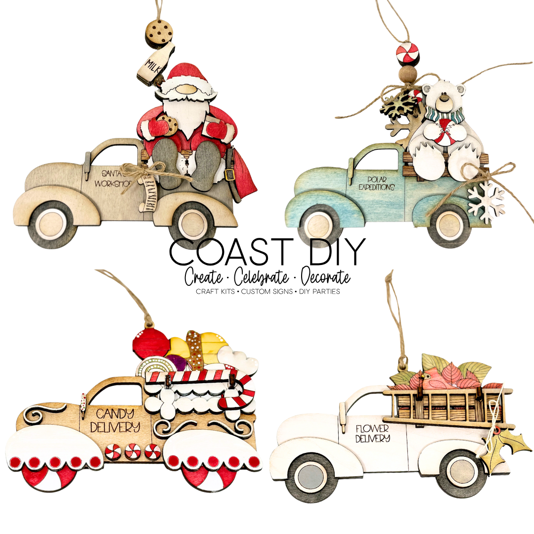 Vintage Truck Ornament Craft Kits