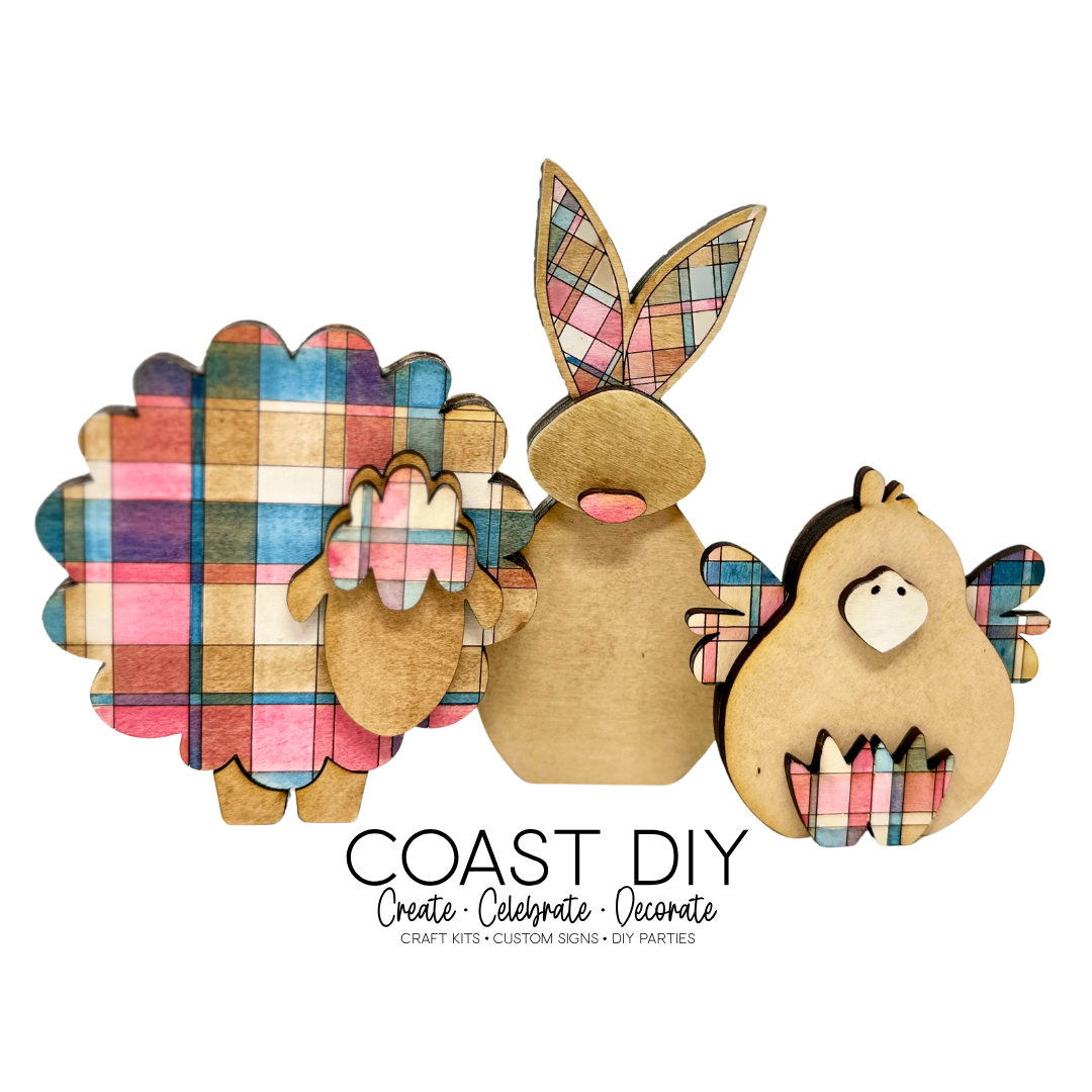 Plaid Spring Animals Craft Kit