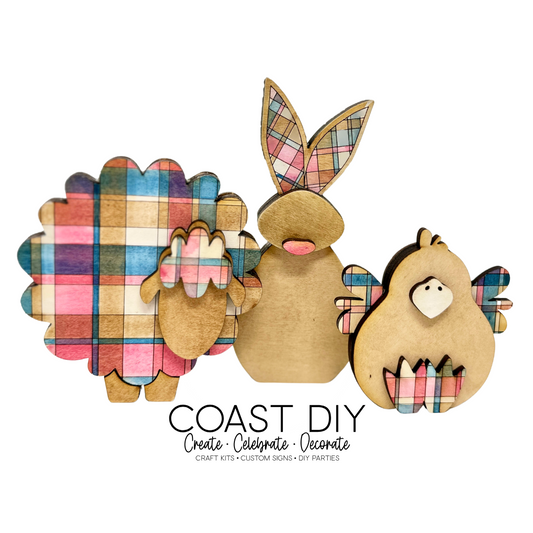 Plaid Spring Animals Craft Kit