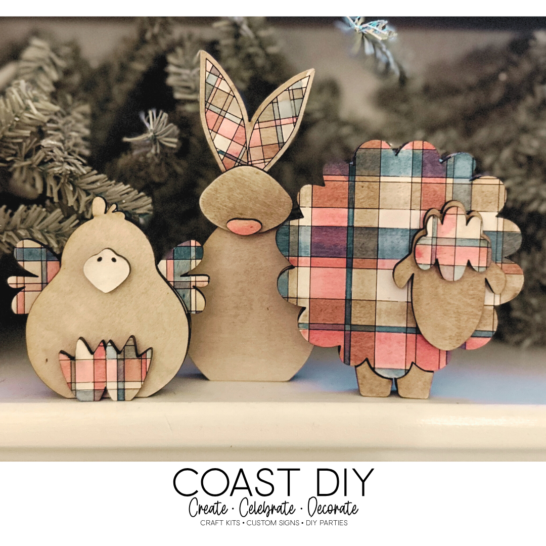 Plaid Spring Animals Craft Kit