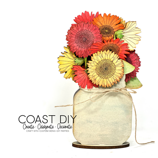 Gerbera Daisy Mason Jar