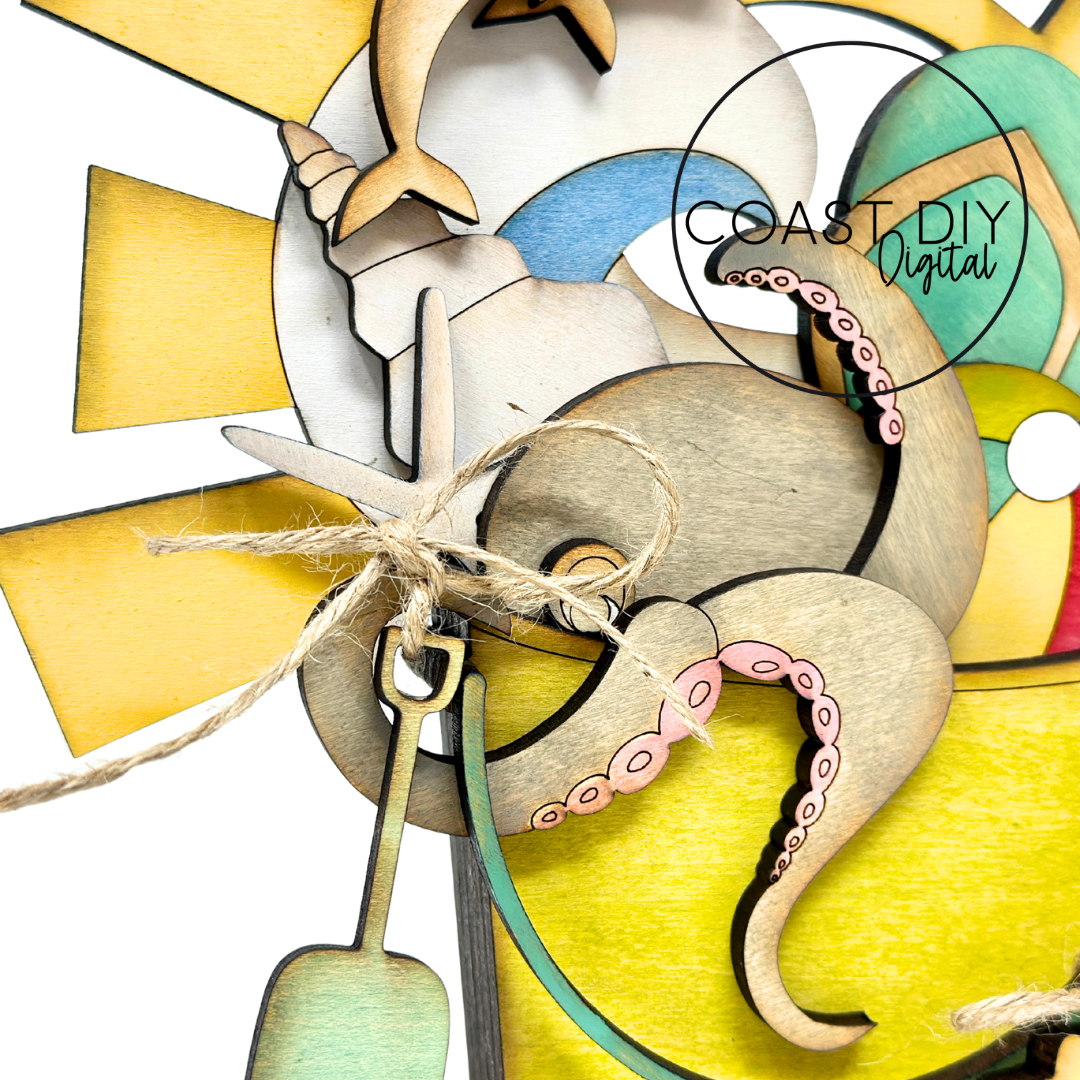 Dimensional Beach Bucket Shelf Sitter Kit