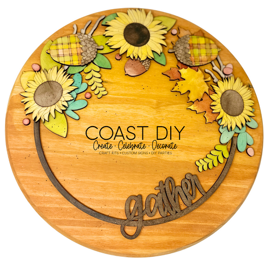 Fall Wreath Tray/Candle Holder