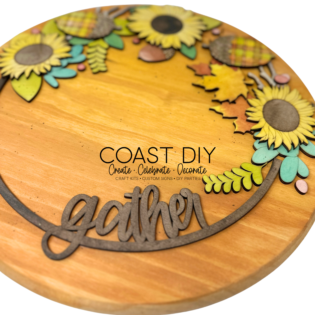 Fall Wreath Tray/Candle Holder