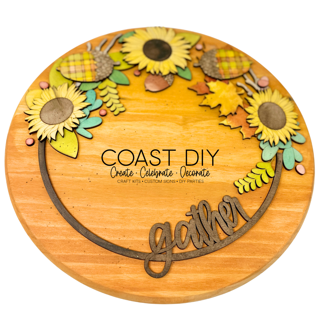 Fall Wreath Tray/Candle Holder