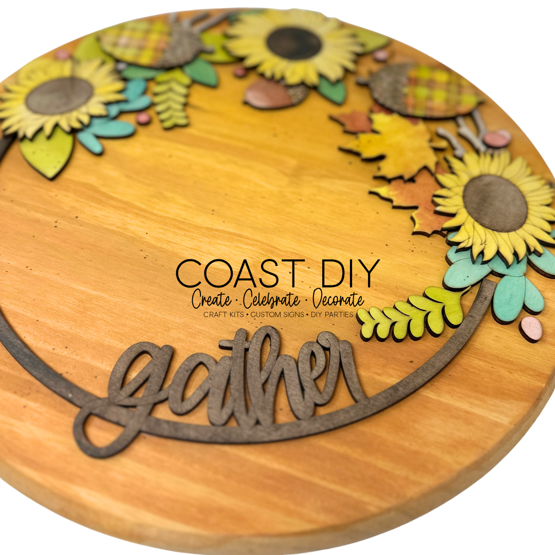 Fall Wreath Tray/Candle Holder
