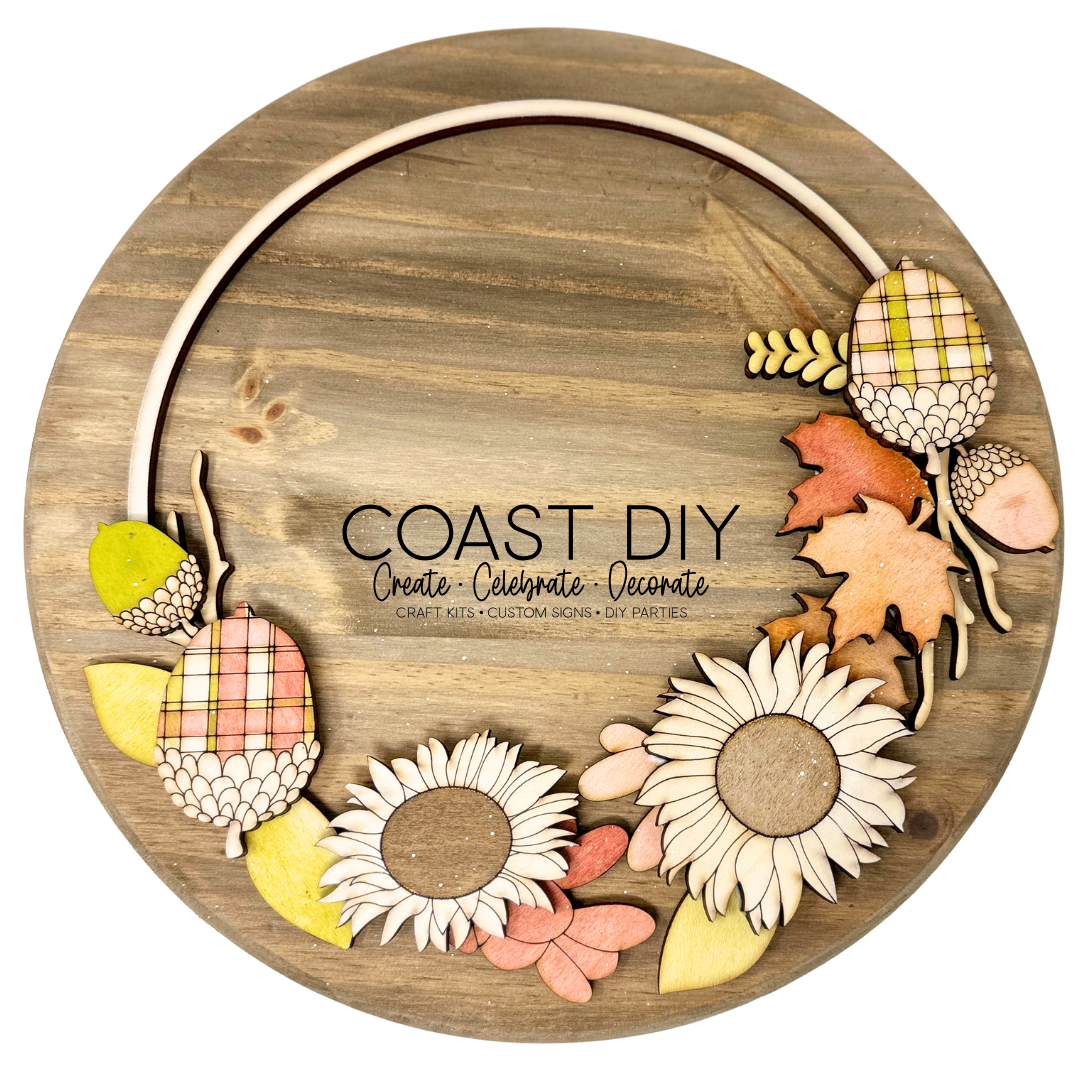 Fall Wreath Tray/Candle Holder