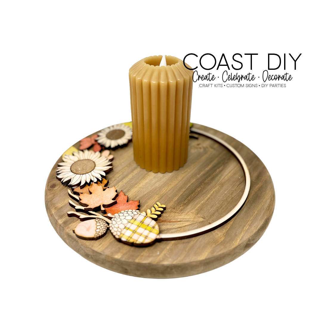 Fall Wreath Tray/Candle Holder
