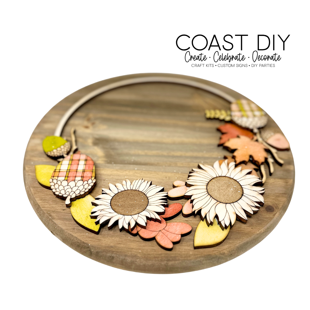 Fall Wreath Tray/Candle Holder