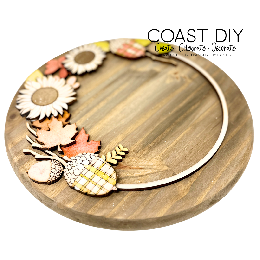 Fall Wreath Tray/Candle Holder