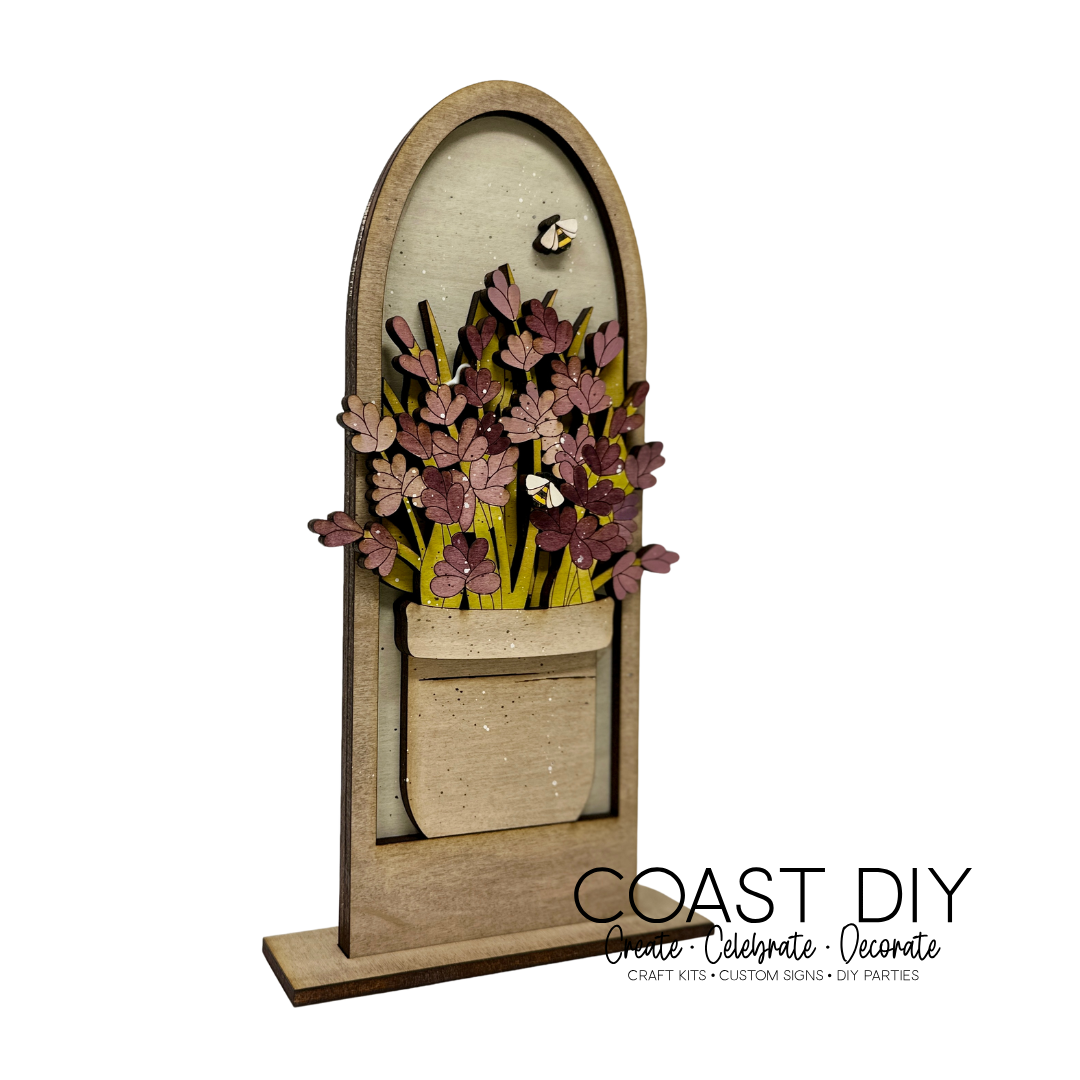 Lavender Arch Shelf Sitter