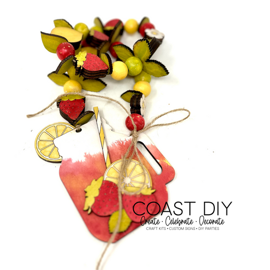 Strawberry Lemonade Bead Garland