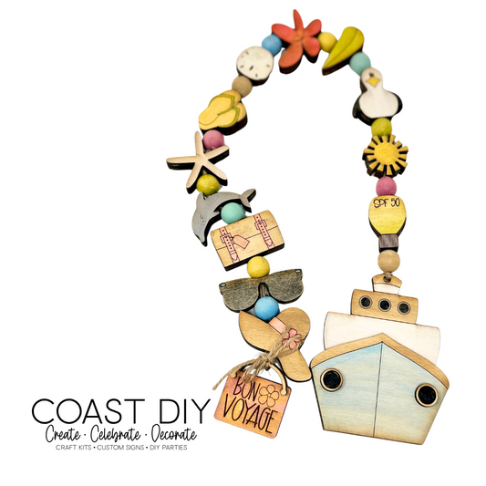 Cruise Wood Beads and Cruise Ship Ornament