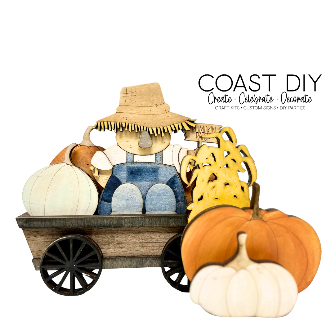 Scarecrow Pumpkin Wagon