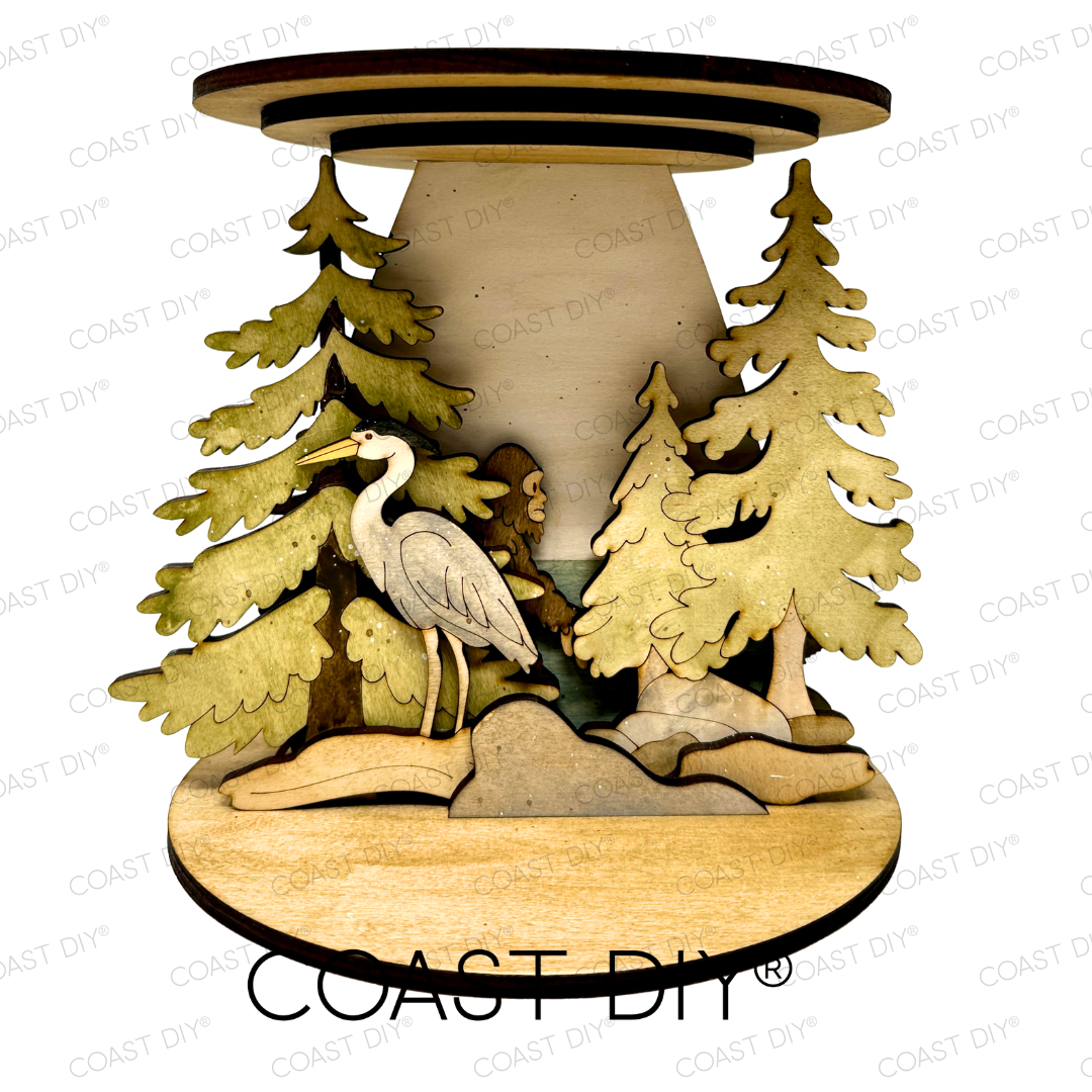 Pacific Northwest PNW Candle Holder