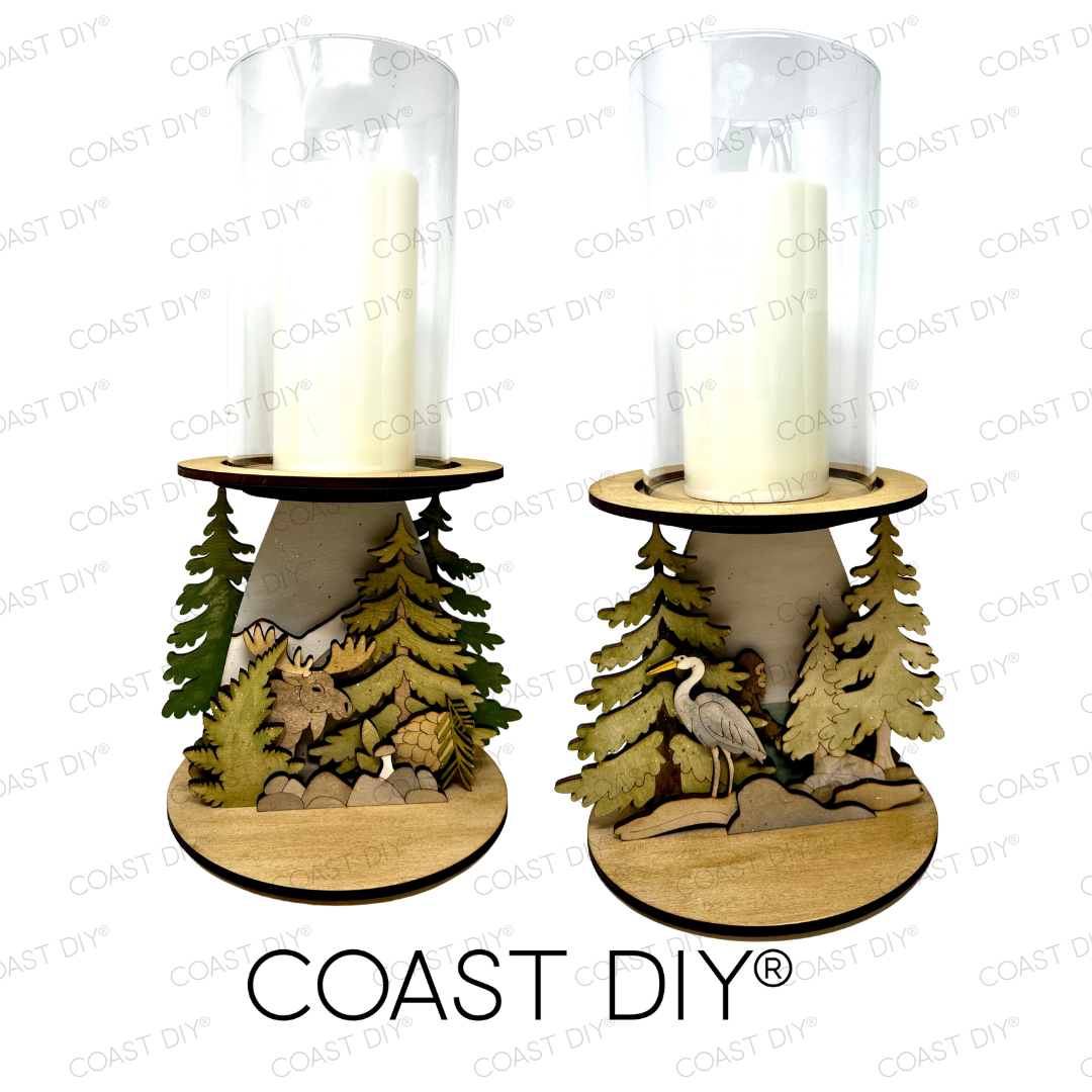 Pacific Northwest PNW Candle Holder