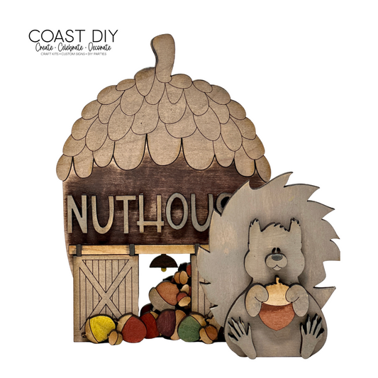 Acorn Barn with Squirrel