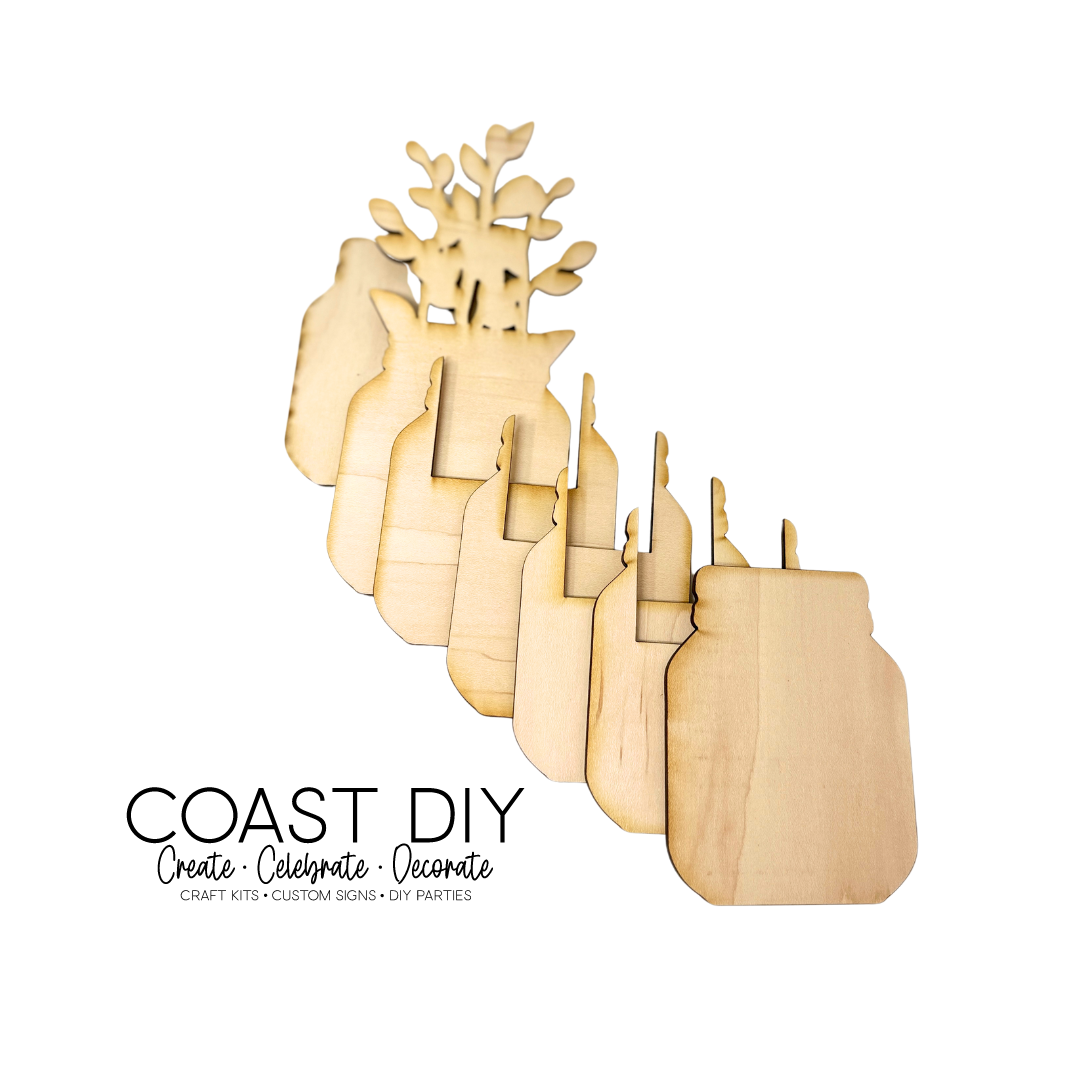 Custom Wildflower Mason Jar Craft Kit (Read Description)